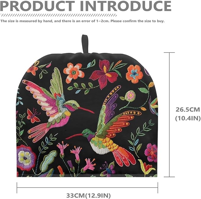 Hummingbird Tea Cozy for Teapot Insulated Floral Tea Cosy for Teapot Home Kitchen Decor Tea Pot Cover for Keeping Warm