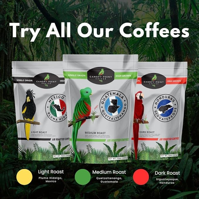 Canopy Point Coffee - Guatemala Medium Roast - 5lb Bag, Freshly Ground, Specialty Small Batch Air Roasted Coffee, Gourmet Medium roast, Arabica Coffee, Coffee Shop Grade (Bulk Ground, 5lbs)