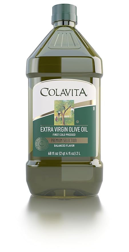 Premium Selection Extra Virgin Olive Oil, 68 Oz - First Cold Pressed, Ideal for Roasting, Baking
