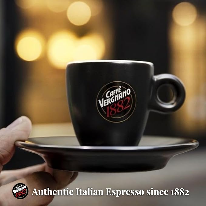 Caffe Vergnano 1882 Antica Bottega Whole Bean Arabica Medium Roast Espresso - Italian Coffee Beans Chocolate, Nuts and Caramel Notes, Intensity 5/10, 3.3 lbs