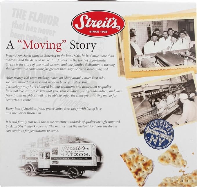 Streit's Moonstrips "Onion & Poppy" Matzo - Thin & Crispy, Non-GMO, Low Sodium, Low Fat, Vegan, Family Owned, Kosher Certified (11oz, Pack of 3)