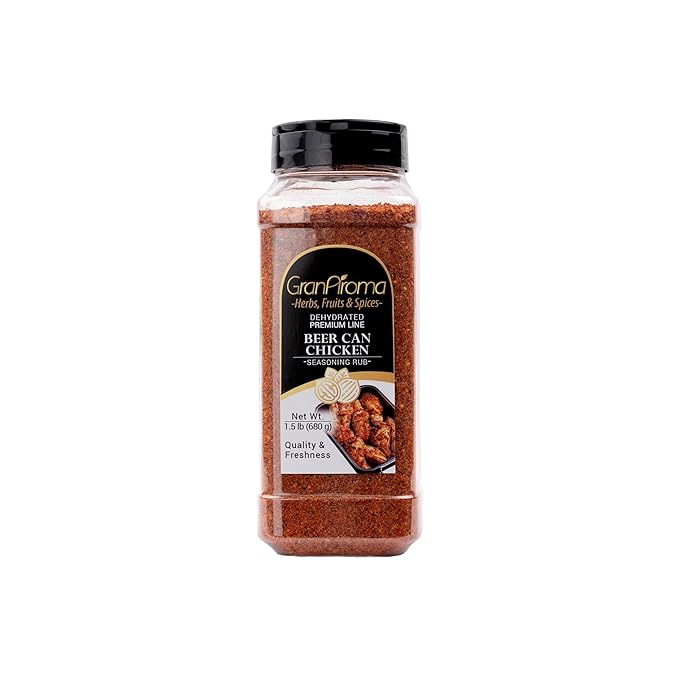 GranAroma Beer Can Chicken Rub, Savory & Spicy Blend, Seasoning for Grilled Chicken, Roasted Vegetables, BBQ Dishes (24 Ounce)