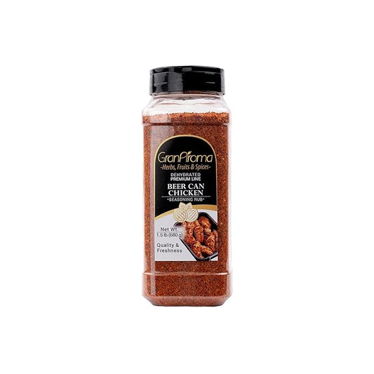 GranAroma Beer Can Chicken Rub, Savory & Spicy Blend, Seasoning for Grilled Chicken, Roasted Vegetables, BBQ Dishes (24 Ounce)