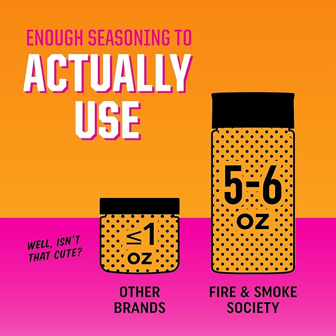 Fire & Smoke Society Burger & Fries Seasoning Variety Pack | BBQ Rubs and Seasonings for Smoking and Grilling | Gifts for Dad, Grilling Accessories, Large (4-Pack)