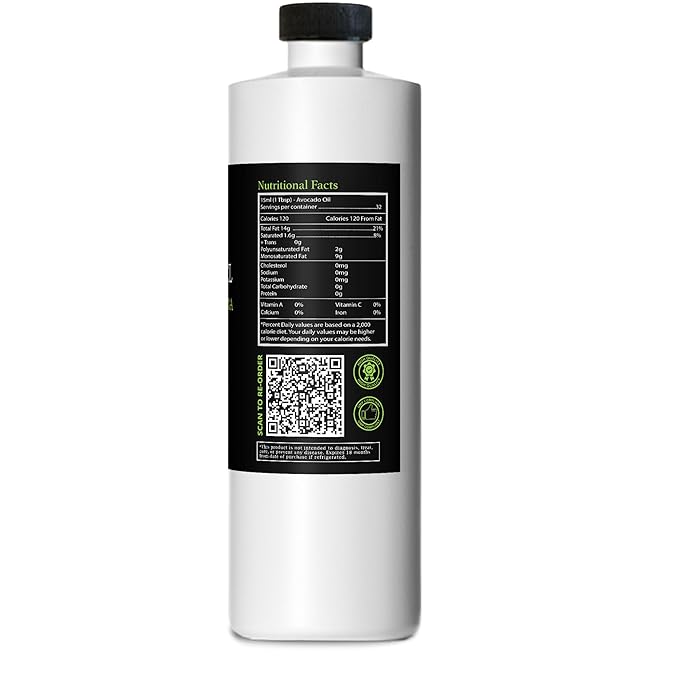 GreenIVe - Avocado Oil - 100% Pure Avocado Oil - Cold Pressed - Virgin - Exclusively on Amazon (16 Ounce) ??"<div>