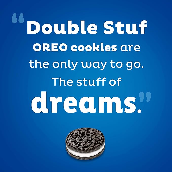 OREO Double Stuf Chocolate Sandwich Cookies, Party Size, 24.95 oz
