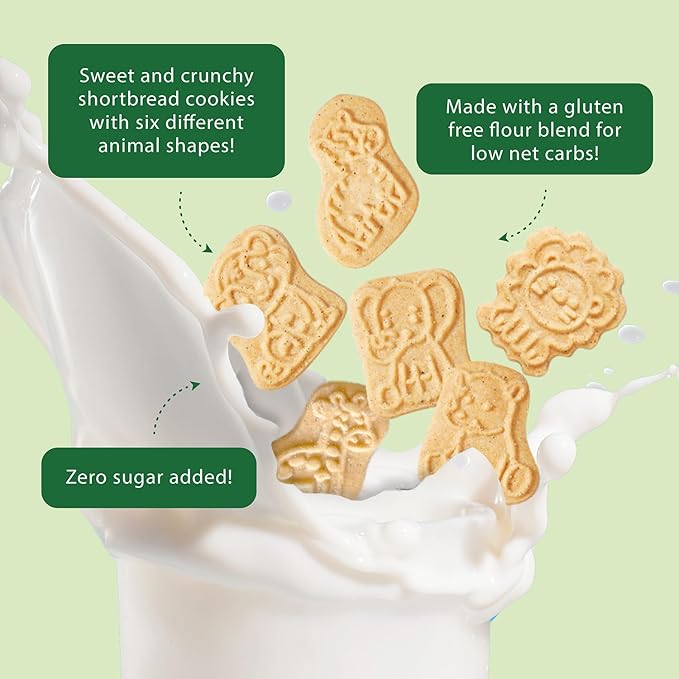 ChocZero Animal Crackers Cookies, Cinnamon Flavored, Gluten Free, Low Carb, No Added Sugar, 12 Ounce (Pack of 1)