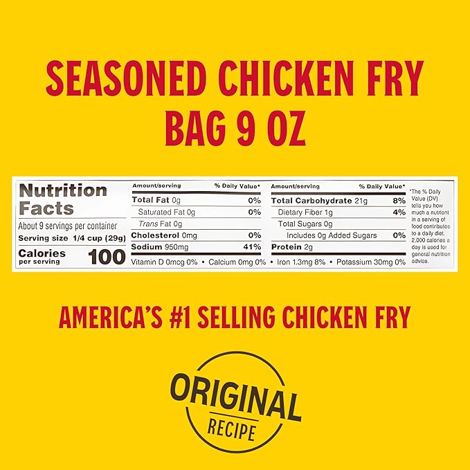 Louisiana Seasoned Chicken Fry Batter 9 oz (Pack of 3) - Crispy Southern Coating Mix for Fried Chicken - Delicious and Convenient Coating Filled with Cajun Flavor - Easy to Make Recipe - Just Add Water