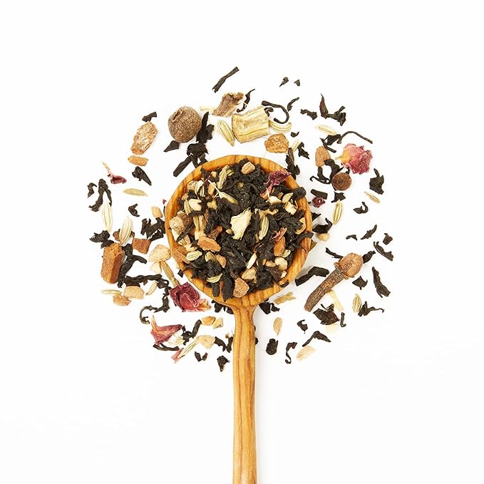 JusTea AFRICAN CHAI | Loose Leaf Black Tea | Recyclable Refill Pouch | 40+ Cups (3.5oz) | Medium Caffeine | Award-Winning | Fair Trade | Non-GMO