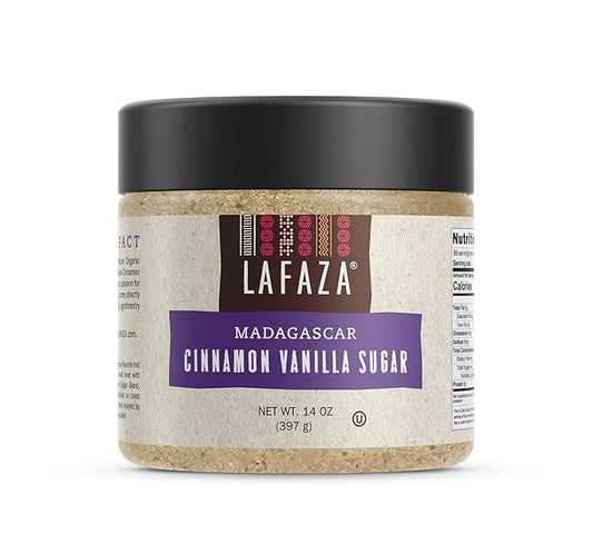 Lafaza Premium Madagascar Cinnamon Vanilla Sugar, 14oz