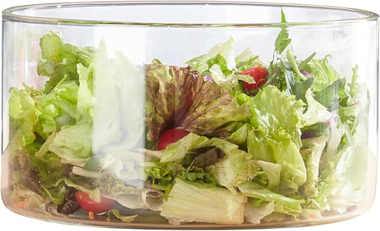 190oz Extra Large Glass Trifle Bowl, Modern Design Clear Glass Round Dessert Centerpiece Serving Bowl for Laying Ice Cream Cakes, Salad, Fruit, Microwave & Dishwasher Safe