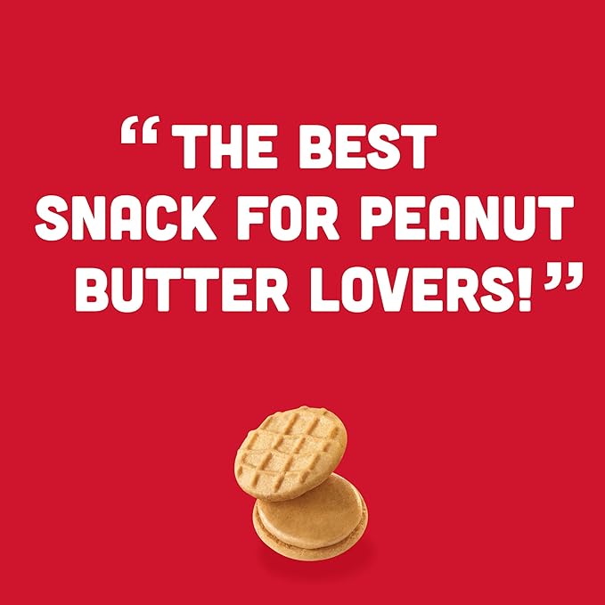 NUTTER BUTTER Peanut Butter Sandwich Cookies, King Size, 10-3.5 oz Snack Packs
