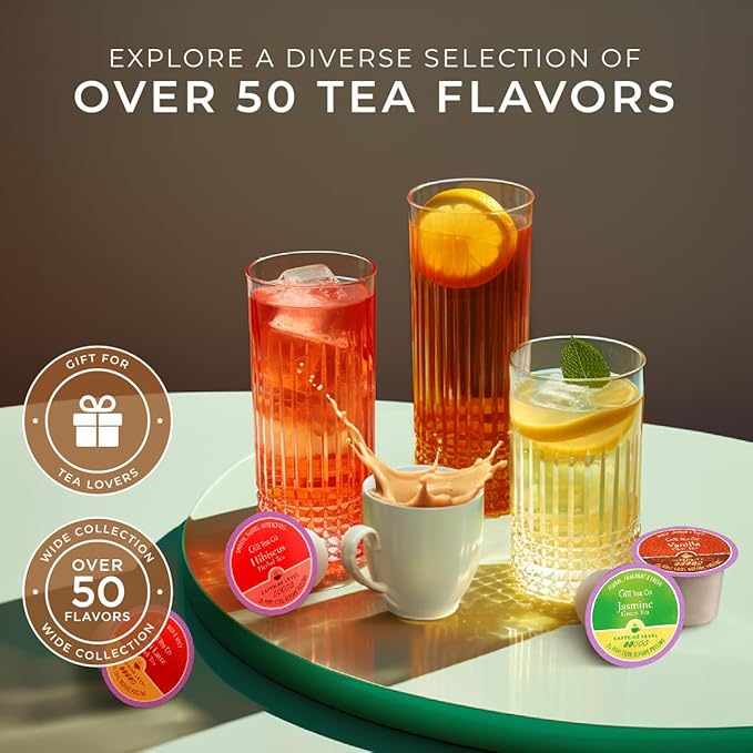Gya Tea Co Chai Latte Tea Gift Set (16 ct) - High Caffeine Tea Pod with Milk Coconut for Refresh & Energy