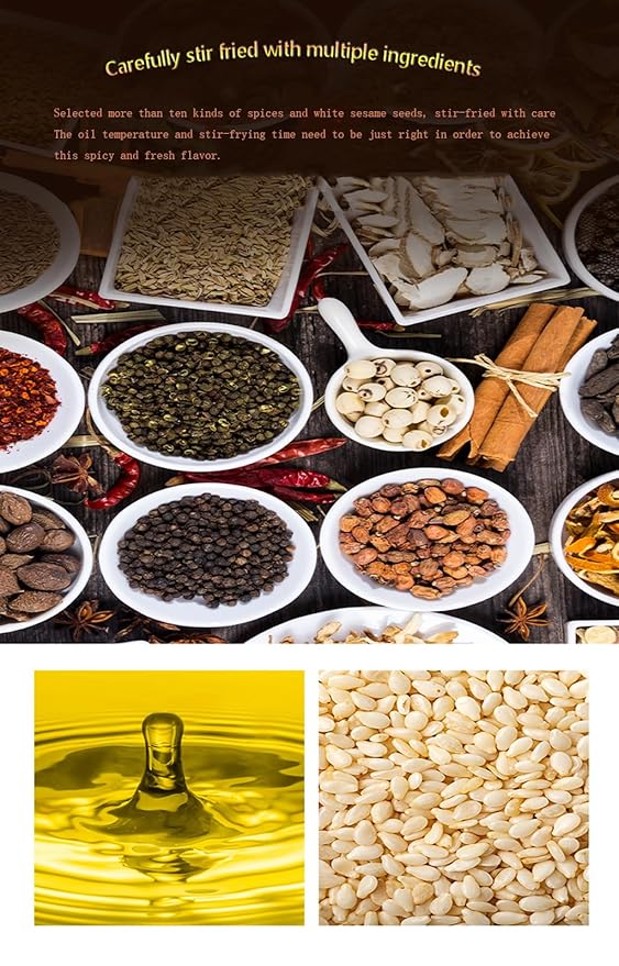 Chili oil, hot sesame oil, spicy chili oil, Chinese pepper oil noodle cooking, 14.81 ounce bottle with crispy chili chips, crispy fried chili skin, crispy/vegan/everything is good (fragrant hot)