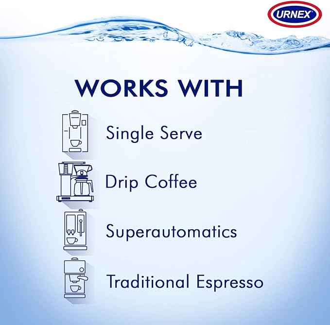 Urnex Dezcal Coffee and Espresso Machine Descaler Activated Scale Remover - 900g Bottle - Fast Effective Descaling Of Boilers and Heating Elements Faucets Spray Heads Milk Systems