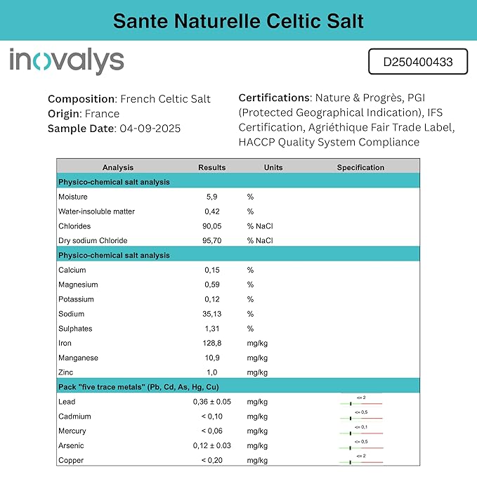 Sante French Fine Ground Sea Salt Shaker - 8 oz. Salt From the Celtic Sea, Unrefined French Sea Salt Organic, Rich in 82+ Minerals, 100% Natural & Hand Harvested