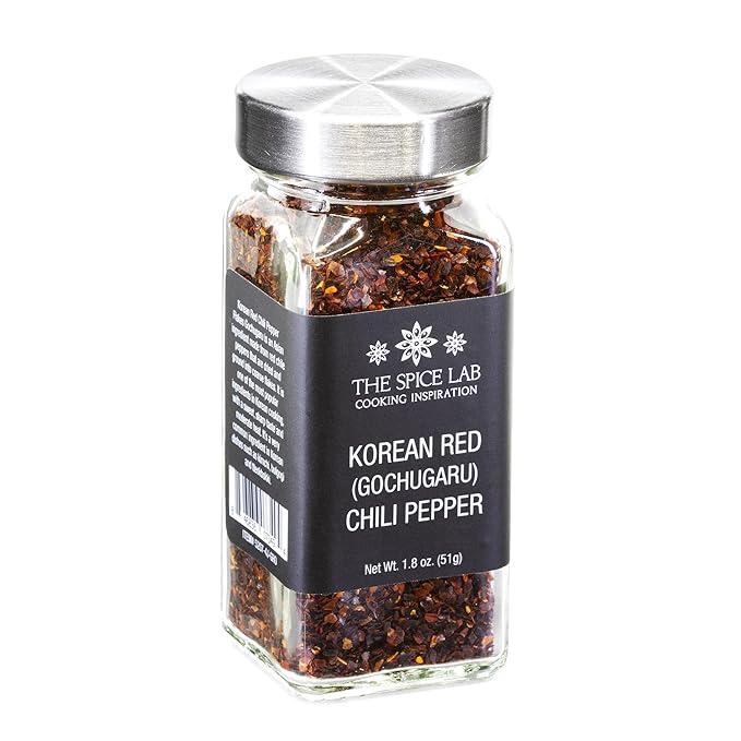 The Spice Lab Gochugaru Korean Red Pepper Flakes ??Authentic Chili Flakes For Korean Favorites Like Kimchi & Stir-Fries, Elevate Your Asian Cuisine with Premium Kosher, Gluten-Free Red Pepper Flakes