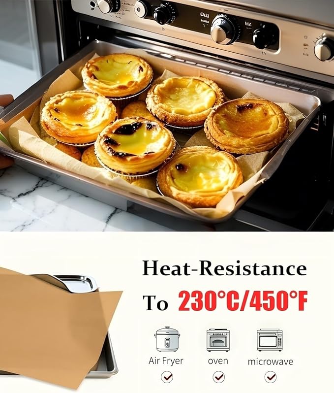 300PCS Parchment Paper Baking Sheets, 9x13 Inch,Non-Stick Precut Baking Parchment,Heavy Duty Unbleached Parchment Paper for Air Fryer, Oven, Bakeware, Steaming, Cooking Bread, Cupcake, Cookies