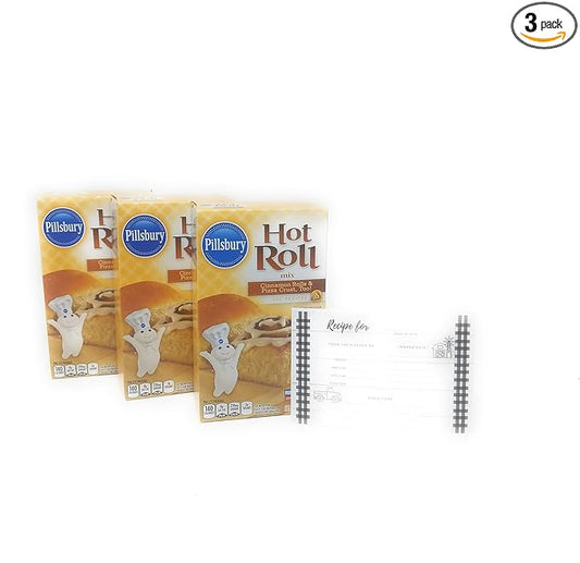 Pillsbury Hot Roll Mix Bundle - 3 x 16 Oz Boxes of Pillsbury Speciality Hot Roll Mix, Hot Roll Mix Pillsbury, Bundled with JFS Recipe Card