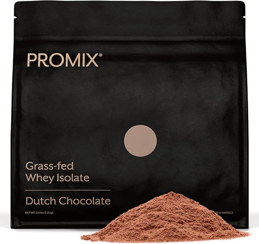 ProMix Nutrition Whey Protein Isolate Powder, Chocolate - Grass-Fed - 짯Post Workout Fitness & Nutrition Shakes, Smoothies & Cooking Recipes - Gluten-Free & Keto-Friendly - 2.5 Pound (Pack of 1)
