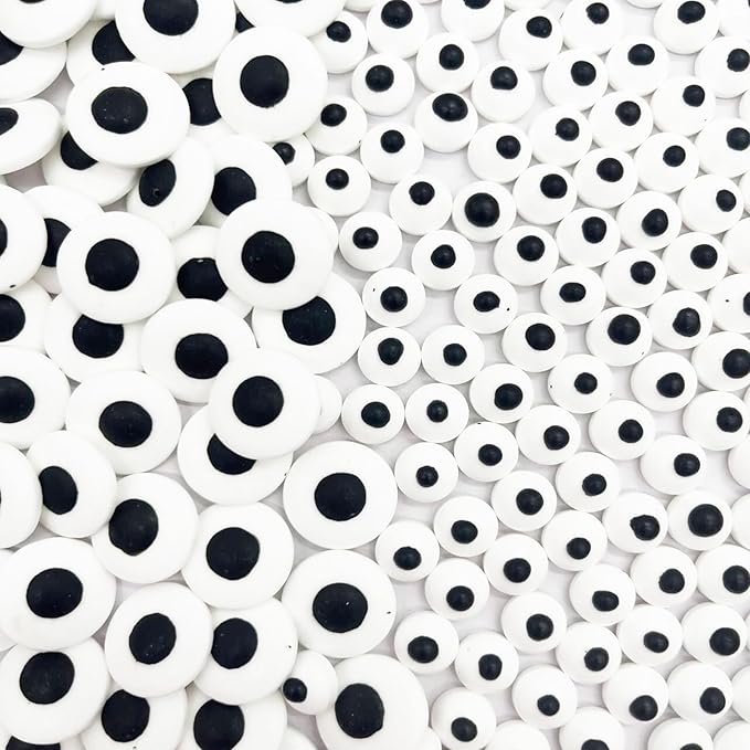 Weraru 2 Bottle Candy Eyeballs Eye Ball Sweets Cake Cupcake Toppers Cookie Dessert Sprinkles Decorations for Birthday Party Supplies 6.8 Ounce(Two Size Mixed)