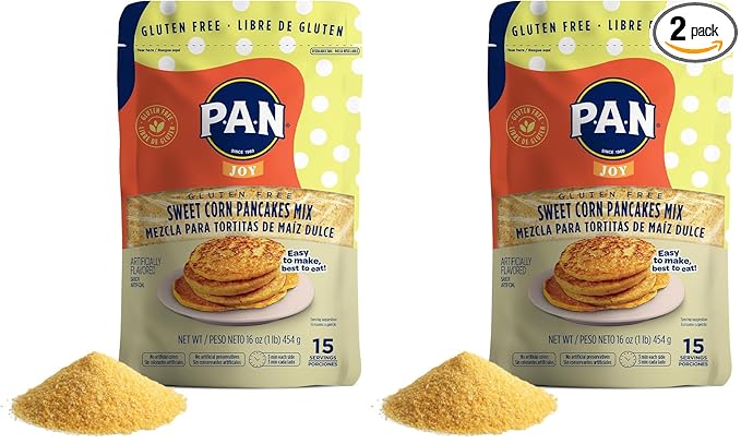 P.A.N Sweet Corn Pancakes Mix ??Gluten Free Easy to Prepare 1 lb (Pack of 2)