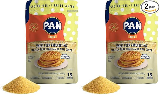 P.A.N Sweet Corn Pancakes Mix ??Gluten Free Easy to Prepare 1 lb (Pack of 2)