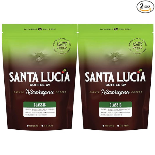 Santa Lucia Coffee - Grand Reserve Classic Medium Roast Nicaraguan Coffee - Medium Roast - 91 Point