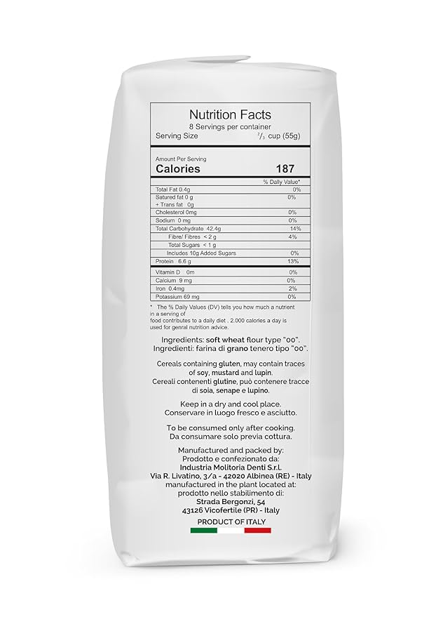 Anima Verace - Flour for Pizza Napoletana (00 Pizza Flour, Non-GMO, Kosher, All Natural, UnBleached, 100% Italian Soft Wheat) 2.2 Lb.