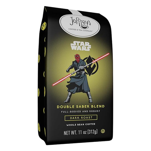 Joffrey's Coffee - STAR WARS??Double Saber Blend, STAR WARS Licensed Coffee Collection, Artisan Dark Roast, Robust & Smooth Taste, Brew or French Press (Whole Bean, 11oz)