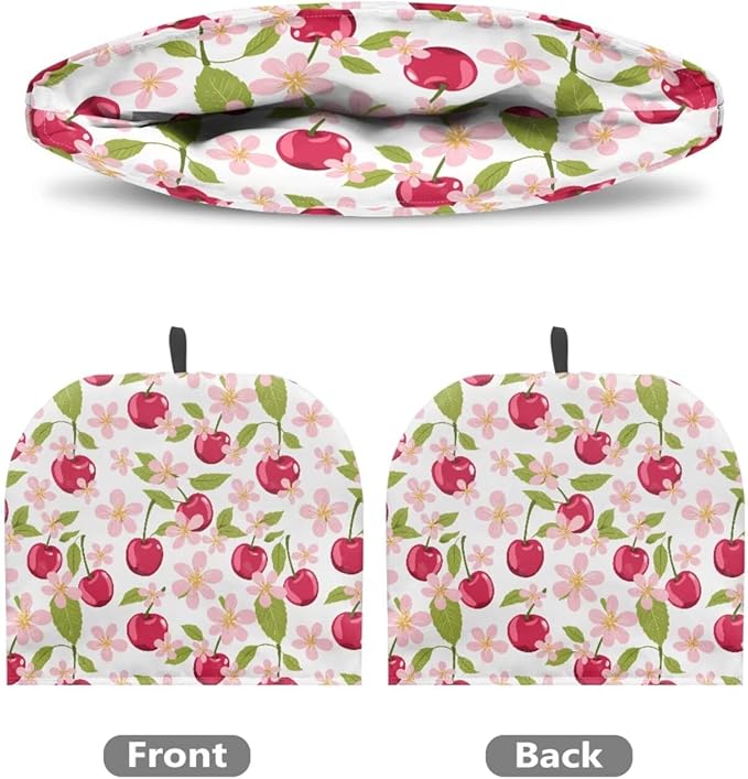 Large Tea Cozy for Teapot Red Cherry Print Extra Thick Tea Pot Cover Home Kitchen Decoration Insulated Teapot Cozy Dust Kitchen Accessories for Home Daily