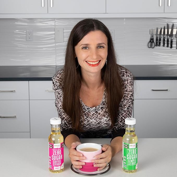 Wholesome Yum Keto Simple Syrup - Skinny Sugar Free Simple Syrup With Monk Fruit & Liquid Allulose - Natural Sweetener For Drinks, Cocktails, Coffee, & Cooking - Low Carb (12 fl oz, 2 Pack)