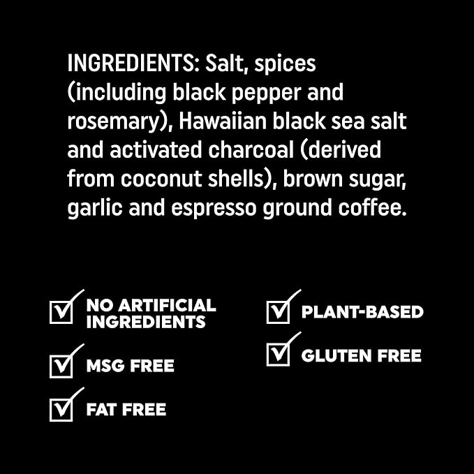 Fire & Smoke Society Black & Tan Steak Seasoning | BBQ Rubs, Steak Rub for Smoking and Grilling Meat | Steaks, Brisket, Burgers Dry BBQ Rubs and Spices | XL 13.6 oz (2-Pack)