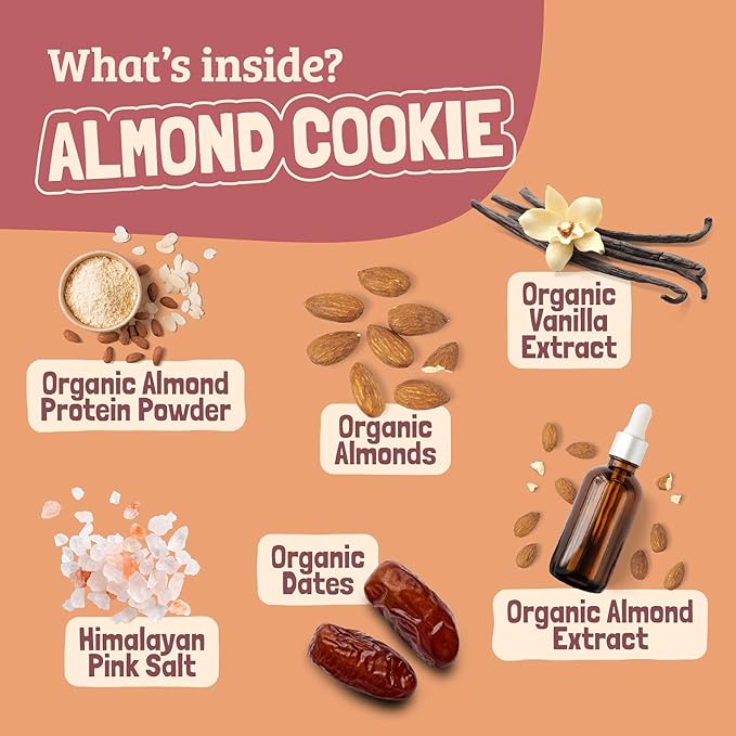Skout Organic Almond Cookie Kids Snack Bars (18 Pack) | Organic Kids Snack Bars | School Snacks & Lunch Snacks | No Refined Sugar | Vegan & Paleo | Gluten, Dairy, and Grain Free