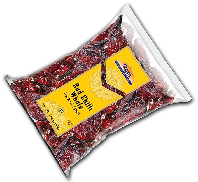 Rani Chilli Whole (Lal Mirch Sabut) 7oz (200g) ~ All Natural | Vegan | No Colors | Gluten Friendly | NON-GMO | Kosher