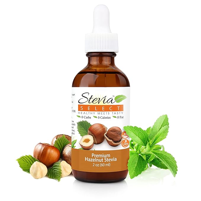 Stevia Select Hazelnut Flavored Liquid Stevia ??Zero Calorie Coffee, Tea, Drink & Baking Sweetener, All-Natural, No Erythritol, Keto-Friendly Sugar Alternative, 300 Servings ??2 Oz (1 Pack)