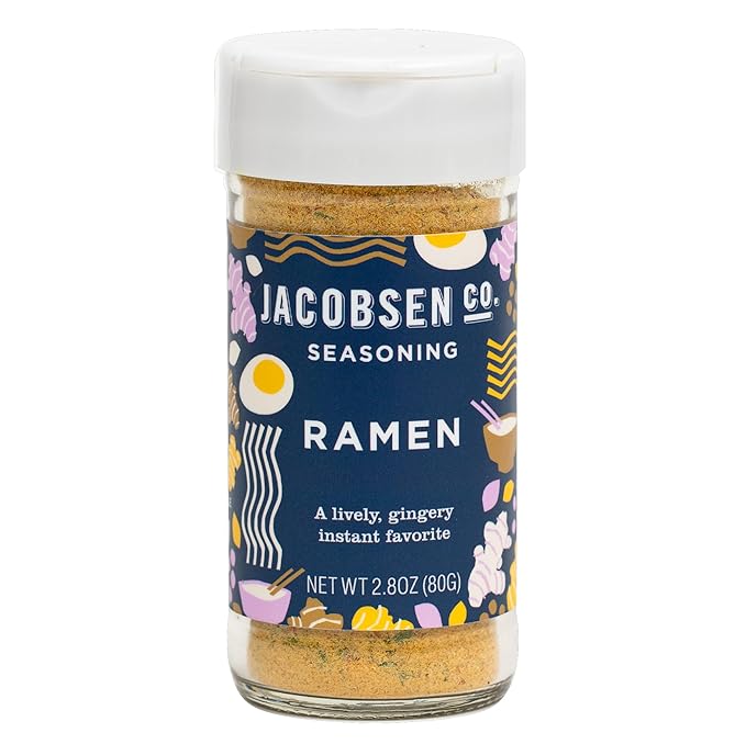 Jacobsen Salt Co. Ramen Seasoning ??Sea Salt Soy-Free, Gourmet Seasonings and Spices for Cooking, Made in USA, Real Salt Flakes, Umami Seasoning ??2.82oz