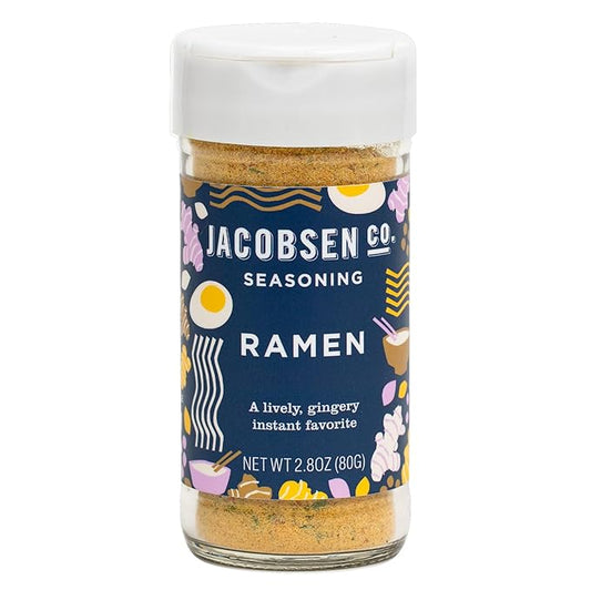 Jacobsen Salt Co. Ramen Seasoning ??Sea Salt Soy-Free, Gourmet Seasonings and Spices for Cooking, Made in USA, Real Salt Flakes, Umami Seasoning ??2.82oz