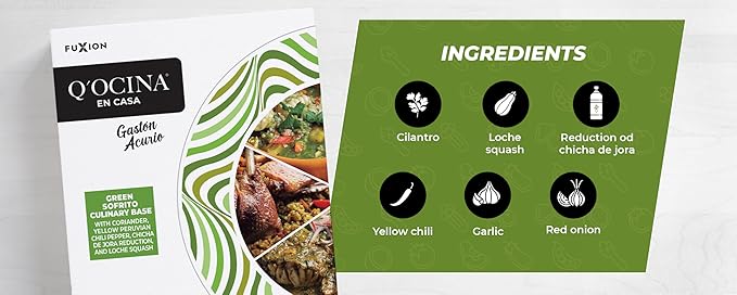 Green Sofrito Base by Gastón Acurio for Latinoamerican Recipes, Gluten Free Taco Seasoning, Culantro, Loche Squash and Ají Amarillo, No Preservatives, No Artificial Flavors, Q?™ocina en Casa, 1.79 oz