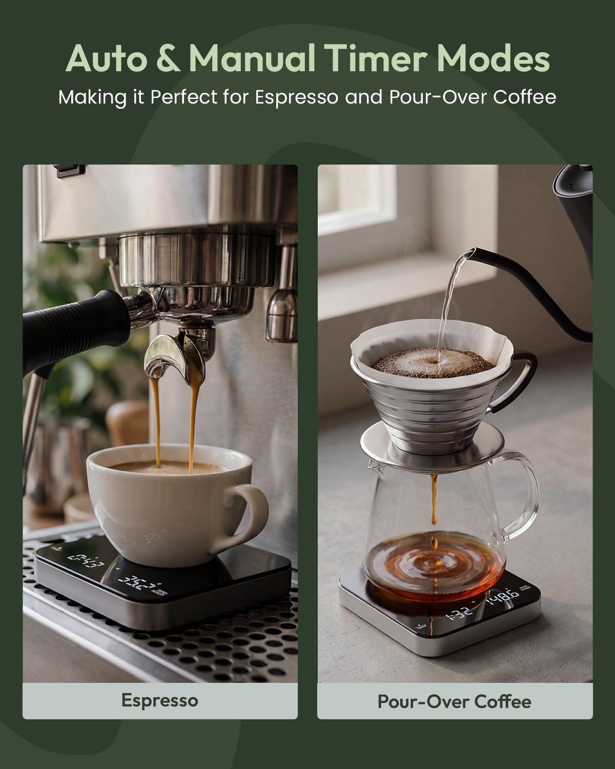 Maestri House S2 Espresso Coffee Scale with Timer 0.1g Precision Shot Scale