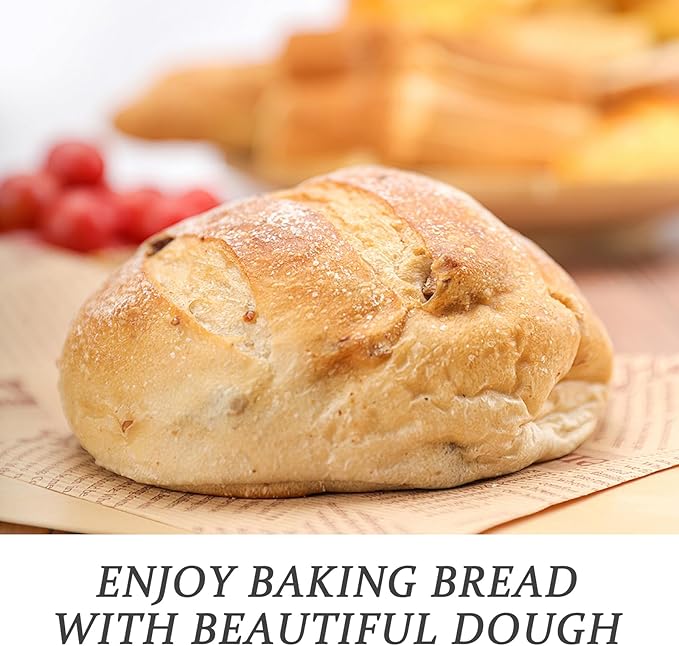 Round Sourdough Proofing Basket: Banneton 2-Pack Natural Rattan - Splinter-Free & Clien Liners for Artisan/Beginner Homemade Bread
