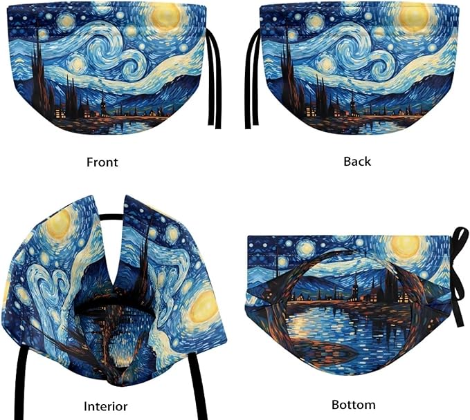Van Gogh Starry Night Teapot Cozy for Teapot Tea Pots Cozy for Keeping Warm Portable Easy to Clean Coffee Pot Cozy Polyester for Hotel Thicken Kettle Dust Cover for Kitchen