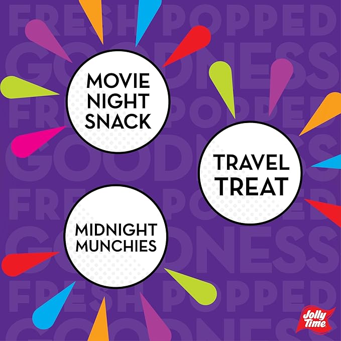 Jolly Time Blast O Butter, Ultimate Movie Theater Butter Microwave Popcorn, 1.5oz Personal Bag, 10 Bags Per Carton (Blast O Butter Minis, 1.5 Ounce (Pack of 30))