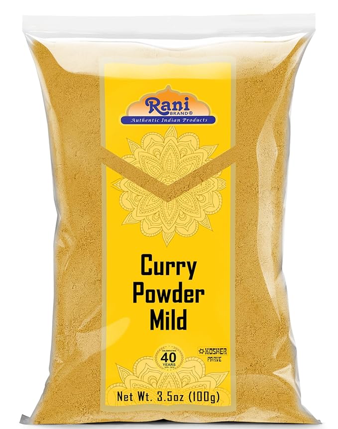 Rani Curry Powder Mild (10-Spice Authentic Indian Blend) 3.5oz (100g) ~ All Natural | Salt-Free | NO Chili or Peppers | Vegan | No Colors | Gluten Friendly | NON-GMO | Indian Origin