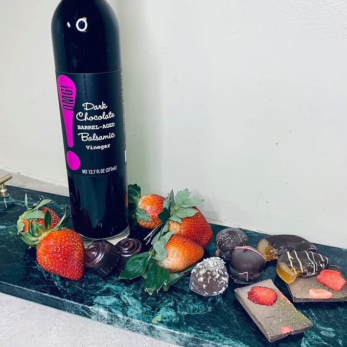 OMG! Oils: Balsamic Vinegar | Perfect for Dipping, Marinades, Glazing and Topping! (Dark Chocolate Balsamic Vinegar, 375ml/12.7oz)??,<div>