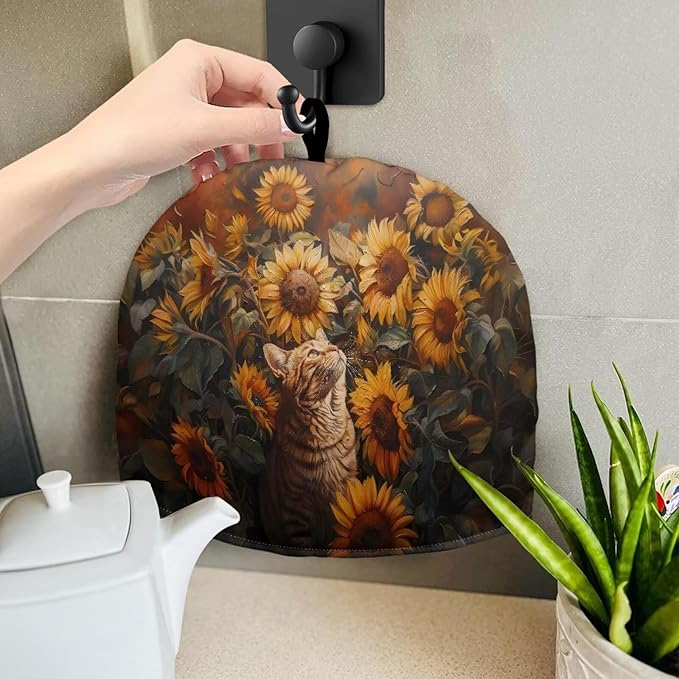 3D Cat Sunflower Tea Cosy Cover Insulated Teapot Cover for Home Kitchen Decoration Warm Keep Tea Kettle Cozy