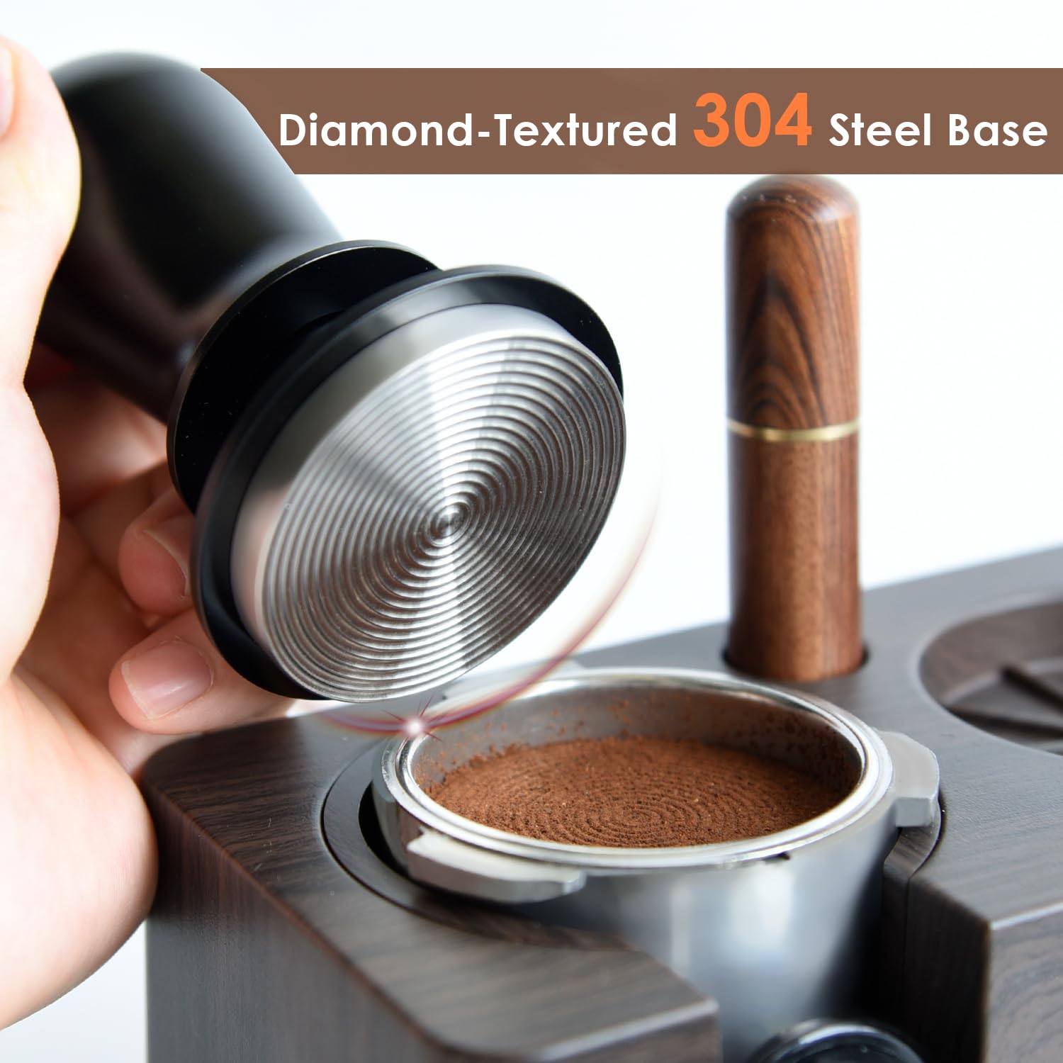 Feilair 53mm Espresso Tamper, Spring Loaded Self Leveling Coffee Tamper
