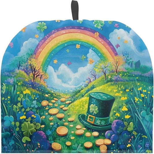 Hudotybom St. Patrick's Day Rainbow Tea Cozy for Teapot - Insulated Teapot Cover Keeps Tea Warm - Machine Washable Coffee Pot Cloth - St. Patrick's Day Decoration
