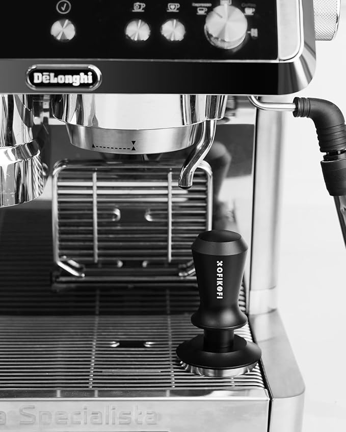 51mm Espresso Tamper, Coffee Tamper with 30lbs Spring Loaded, Barista Espresso Coffee Tamper with Stainless Steel Ripple Base and Aluminum Handle Fits for All 51mm Espresso Machines