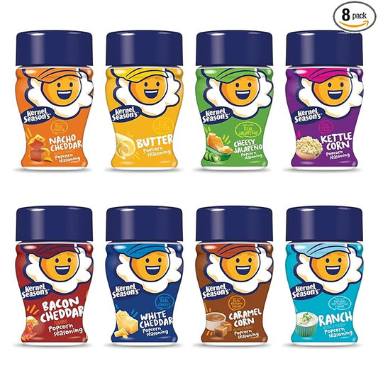 Kernel Season's Popcorn Seasoning Mini Jars Variety Pack, 0.9 Ounce (Pack of 8)